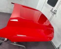 Newly painted fire engine hood after collision repair Newly painted fire engine hood at First Response Collision & Fabrication in Taneytown, MD